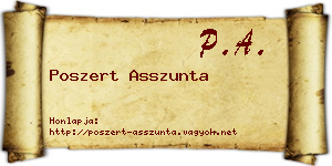 Poszert Asszunta névjegykártya